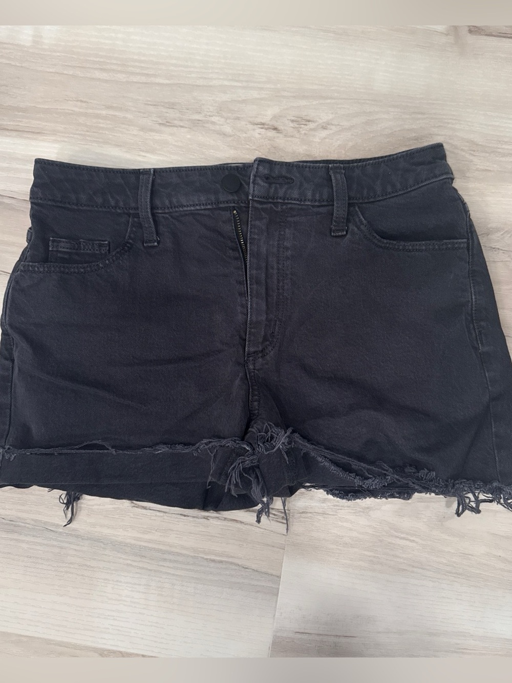Universal Thread Black Frayed Hem Denim Shorts